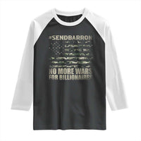 Send Barron Raglan Shirt Vintage American Flag Camo Soldier Hashtag Meme