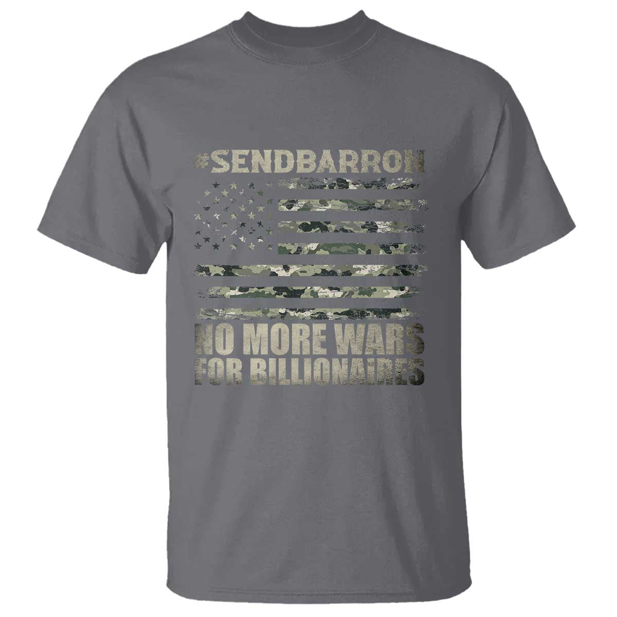 Send Barron T Shirt Vintage American Flag Camo Soldier Hashtag Meme