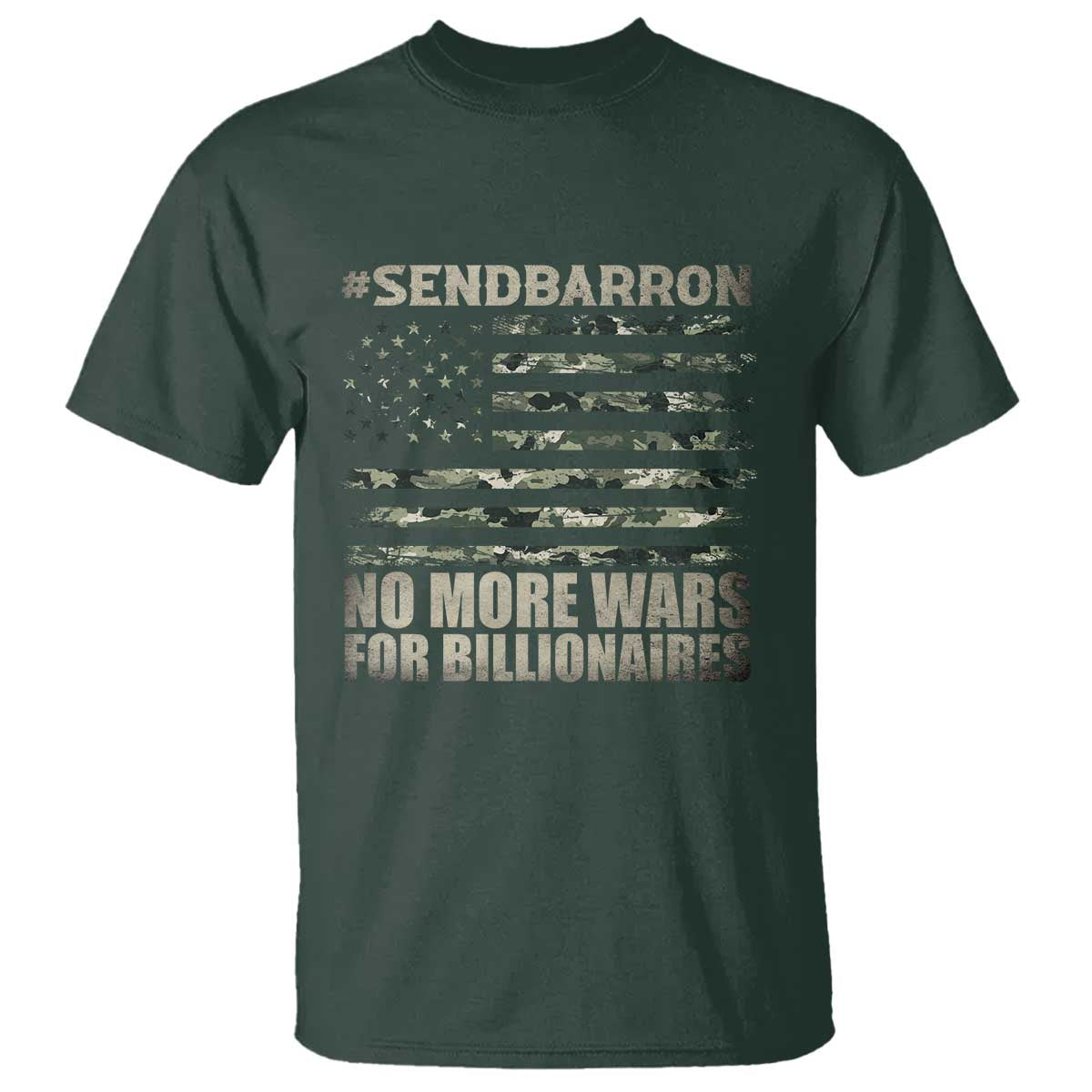 Send Barron T Shirt Vintage American Flag Camo Soldier Hashtag Meme