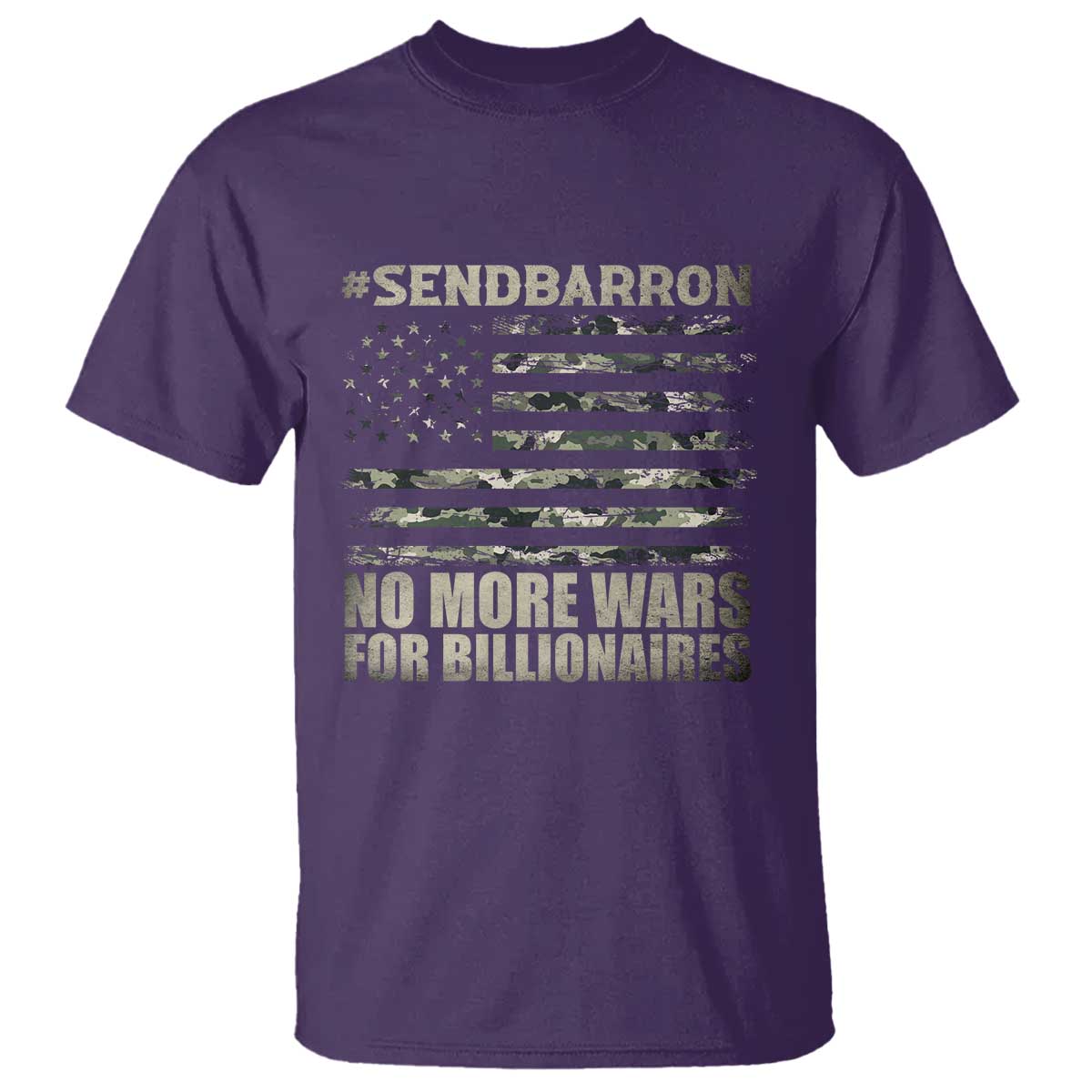 Send Barron T Shirt Vintage American Flag Camo Soldier Hashtag Meme