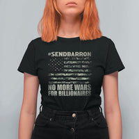 Send Barron T Shirt For Women Vintage American Flag Camo Soldier Hashtag Meme