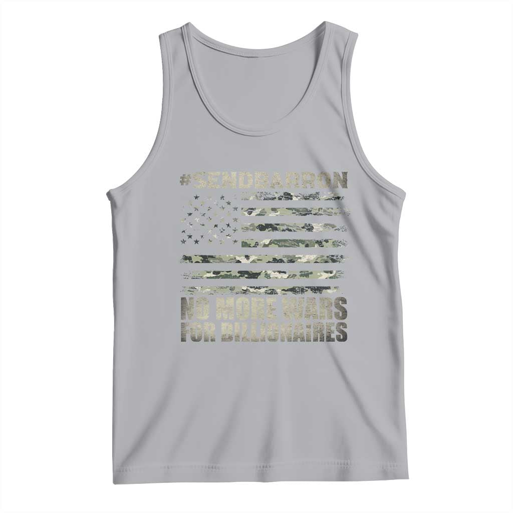 Send Barron Tank Top Vintage American Flag Camo Soldier Hashtag Meme