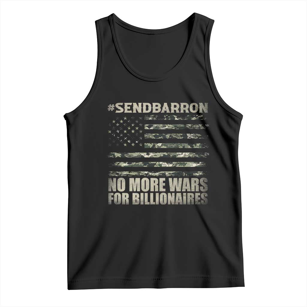 Send Barron Tank Top Vintage American Flag Camo Soldier Hashtag Meme
