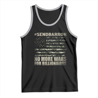 Send Barron Tank Top Vintage American Flag Camo Soldier Hashtag Meme