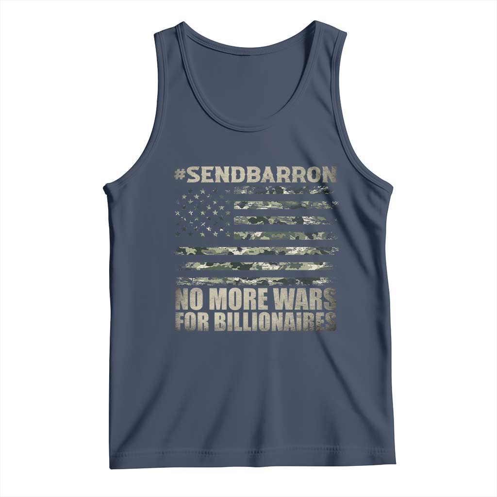 Send Barron Tank Top Vintage American Flag Camo Soldier Hashtag Meme