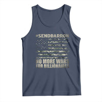 Send Barron Tank Top Vintage American Flag Camo Soldier Hashtag Meme