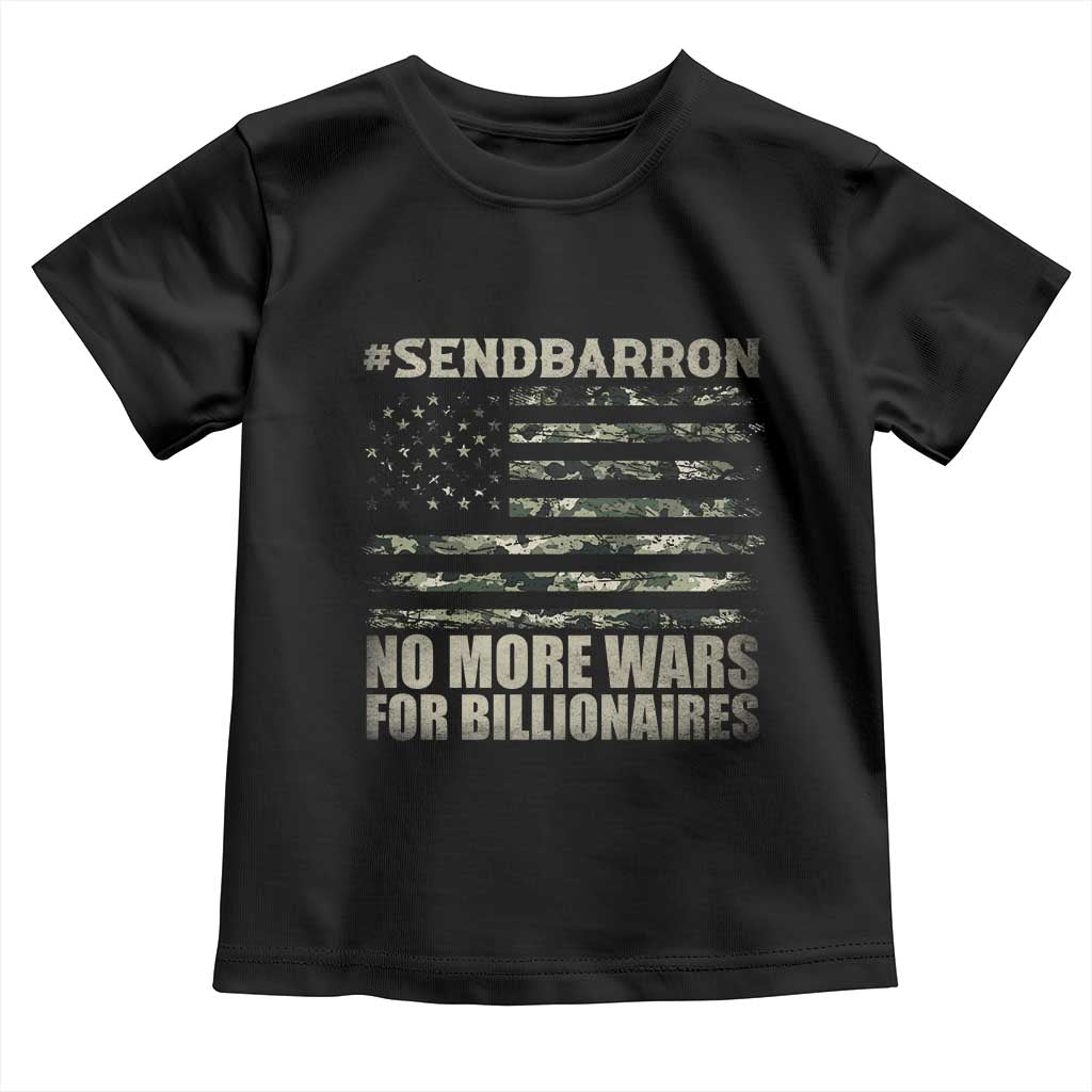 Send Barron Toddler T Shirt Vintage American Flag Camo Soldier Hashtag Meme