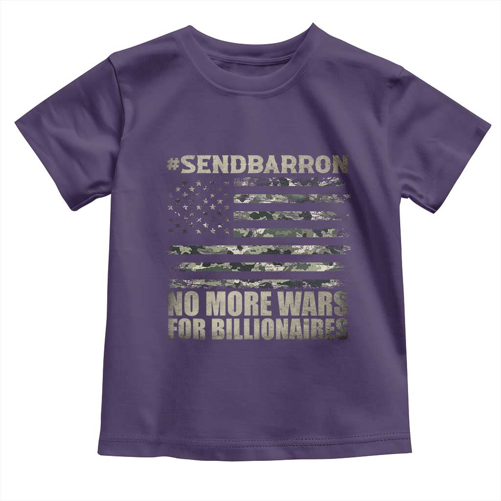 Send Barron Toddler T Shirt Vintage American Flag Camo Soldier Hashtag Meme