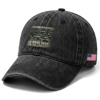 Send Barron Washed Cotton Baseball Cap Vintage American Flag Camo Soldier Hashtag Meme