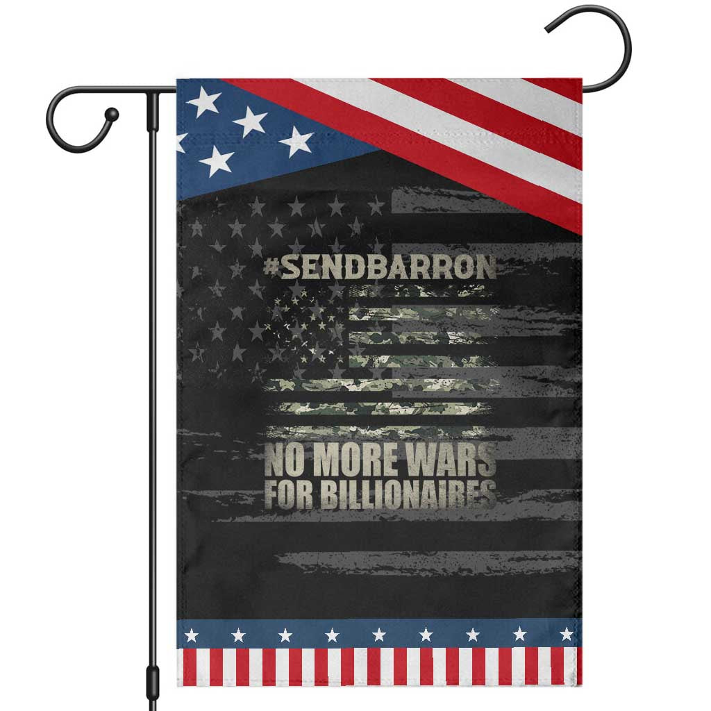 Send Barron Garden Flag Vintage American Flag Camo Soldier Hashtag Meme
