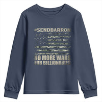 Send Barron Youth Sweatshirt Vintage American Flag Camo Soldier Hashtag Meme