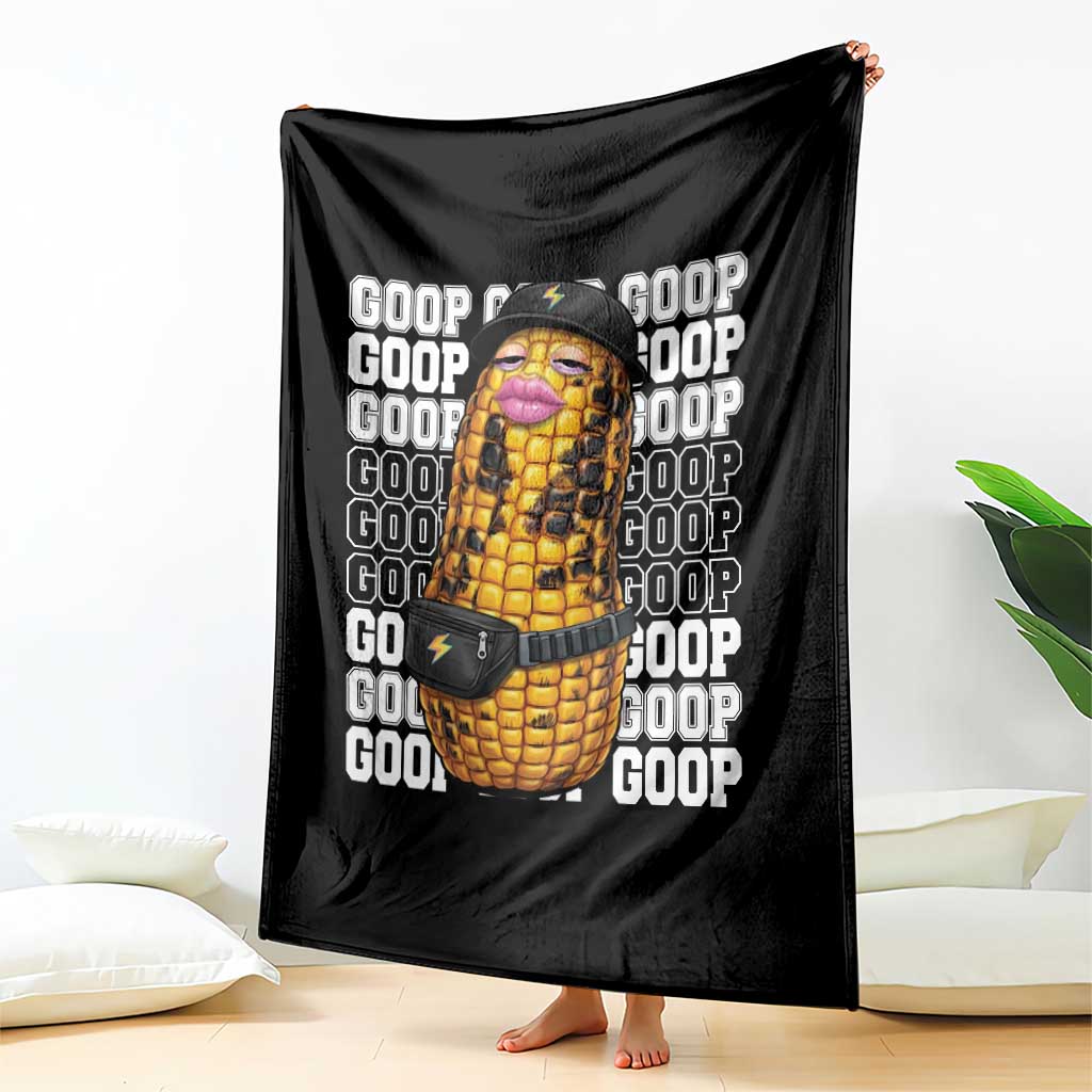 Funny Burnt Peanut Goop Throw Blanket Burnt Corn Meme Viral Humor
