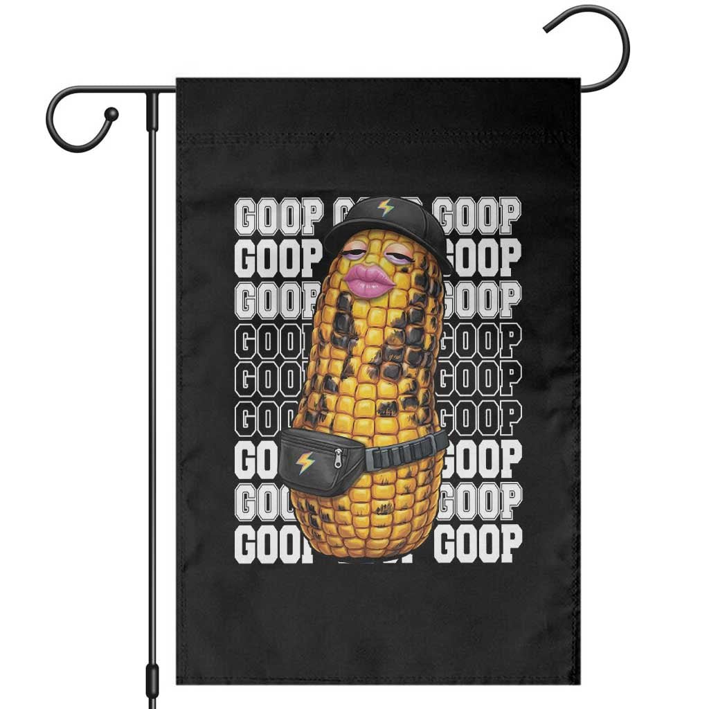 Funny Burnt Peanut Goop Garden Flag Burnt Corn Meme Viral Humor