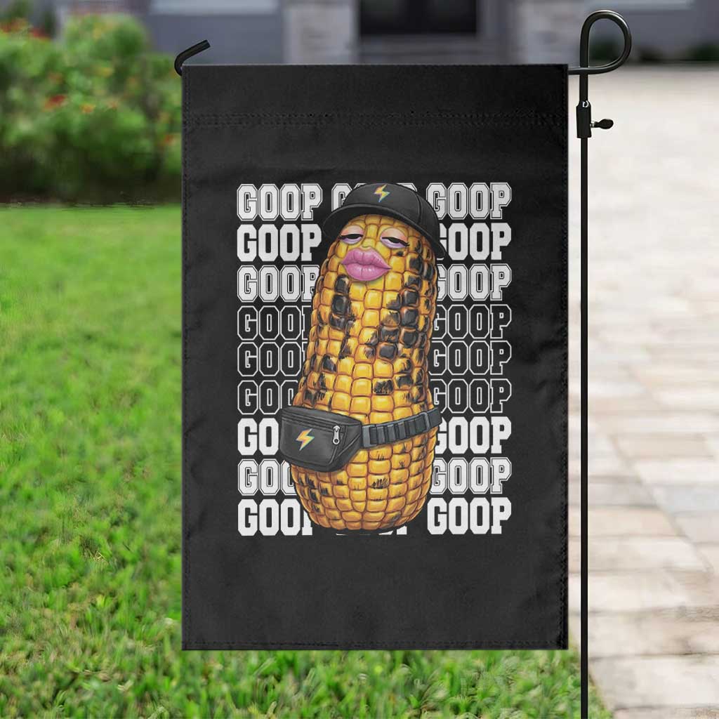 Funny Burnt Peanut Goop Garden Flag Burnt Corn Meme Viral Humor