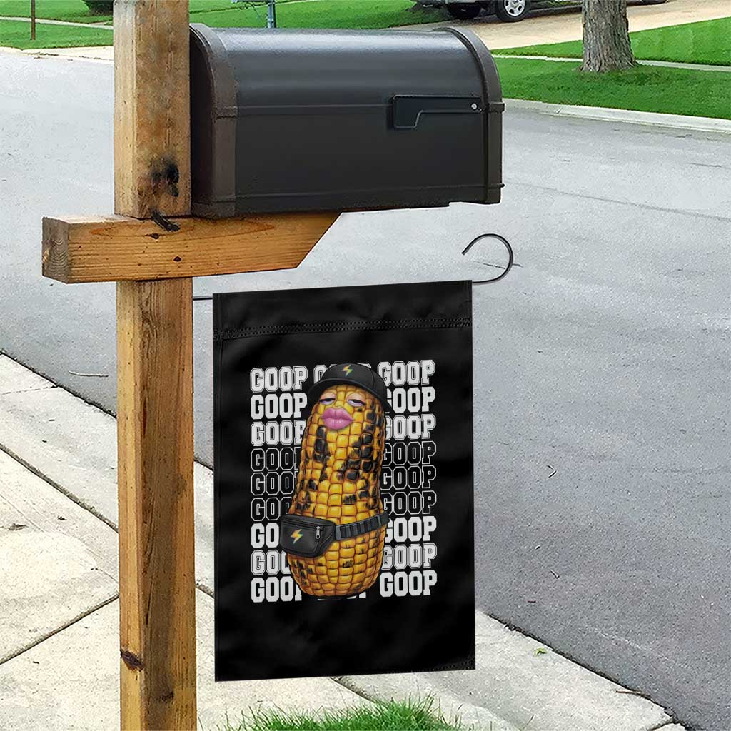 Funny Burnt Peanut Goop Garden Flag Burnt Corn Meme Viral Humor