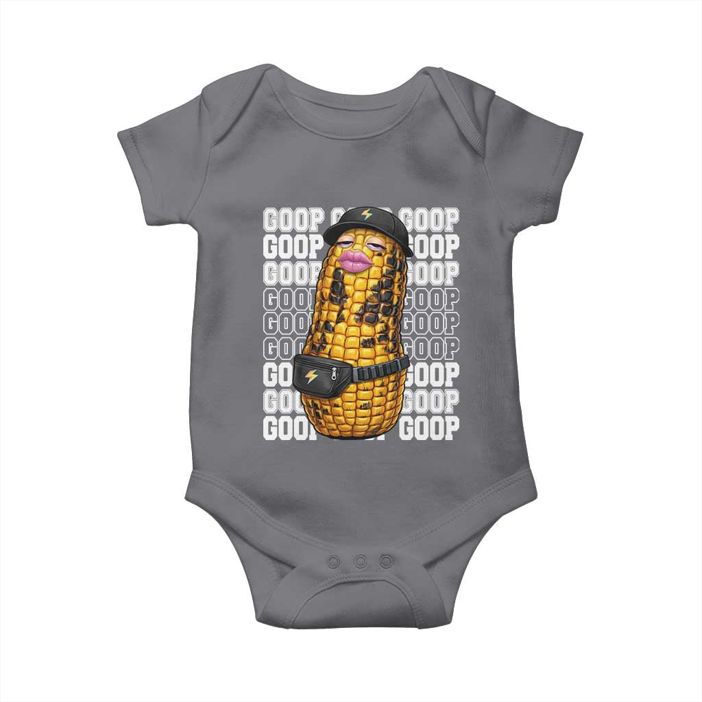 Funny Burnt Peanut Goop Baby Onesie Burnt Corn Meme Viral Humor