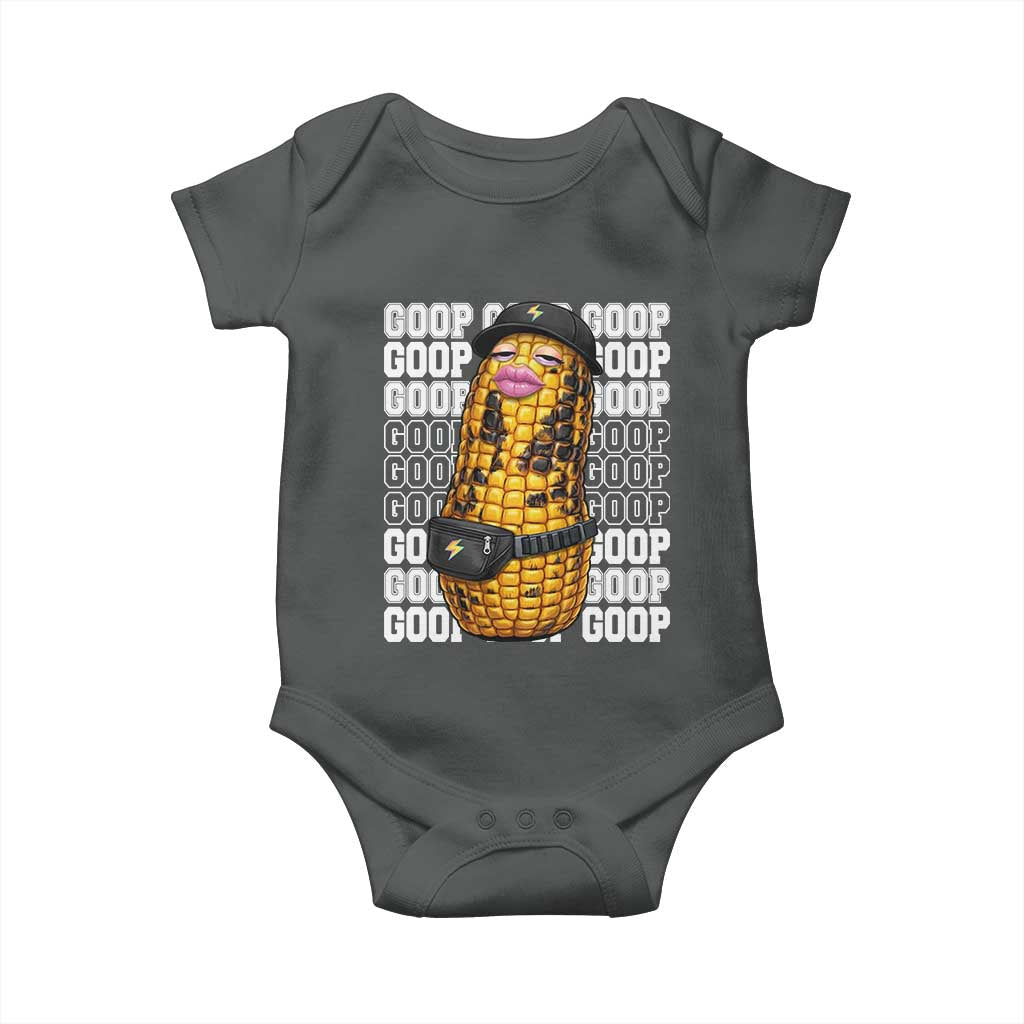 Funny Burnt Peanut Goop Baby Onesie Burnt Corn Meme Viral Humor