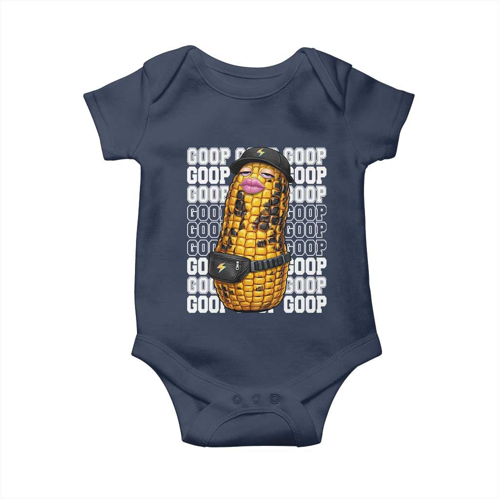 Funny Burnt Peanut Goop Baby Onesie Burnt Corn Meme Viral Humor