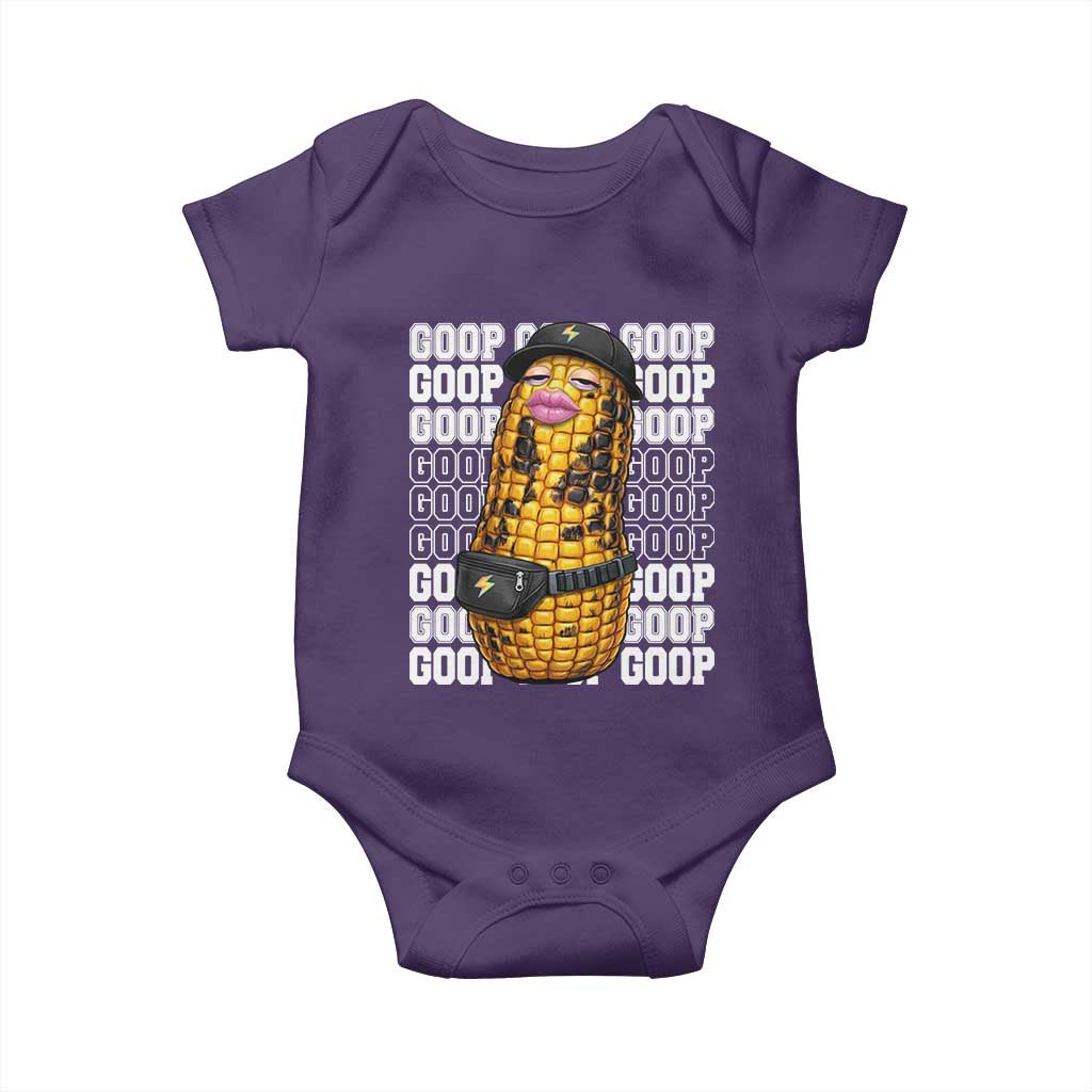 Funny Burnt Peanut Goop Baby Onesie Burnt Corn Meme Viral Humor