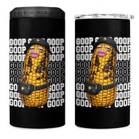 Funny Burnt Peanut Goop 4 in 1 Can Cooler Tumbler Burnt Corn Meme Viral Humor
