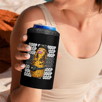 Funny Burnt Peanut Goop 4 in 1 Can Cooler Tumbler Burnt Corn Meme Viral Humor