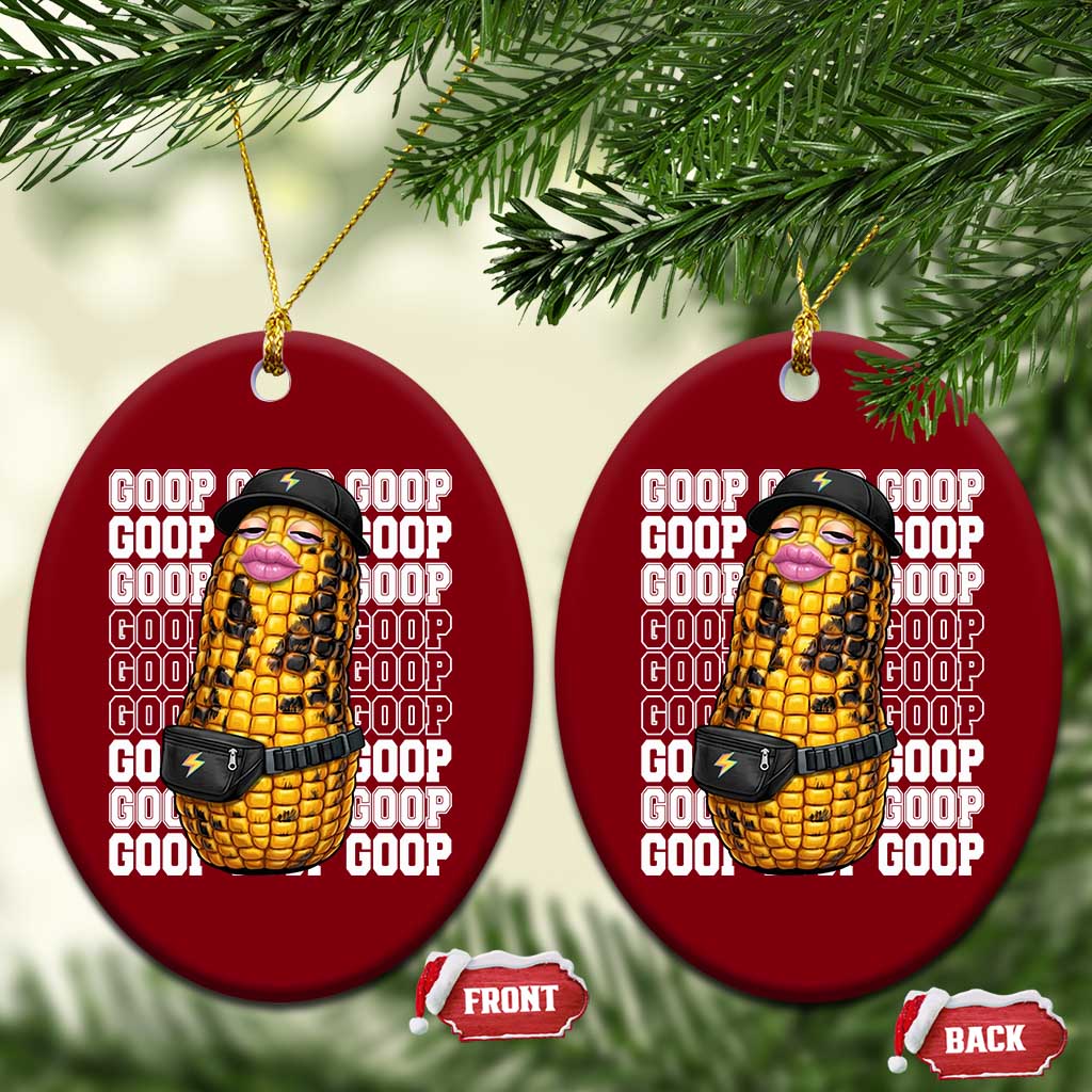 Funny Burnt Peanut Goop Ceramic Ornament Burnt Corn Meme Viral Humor