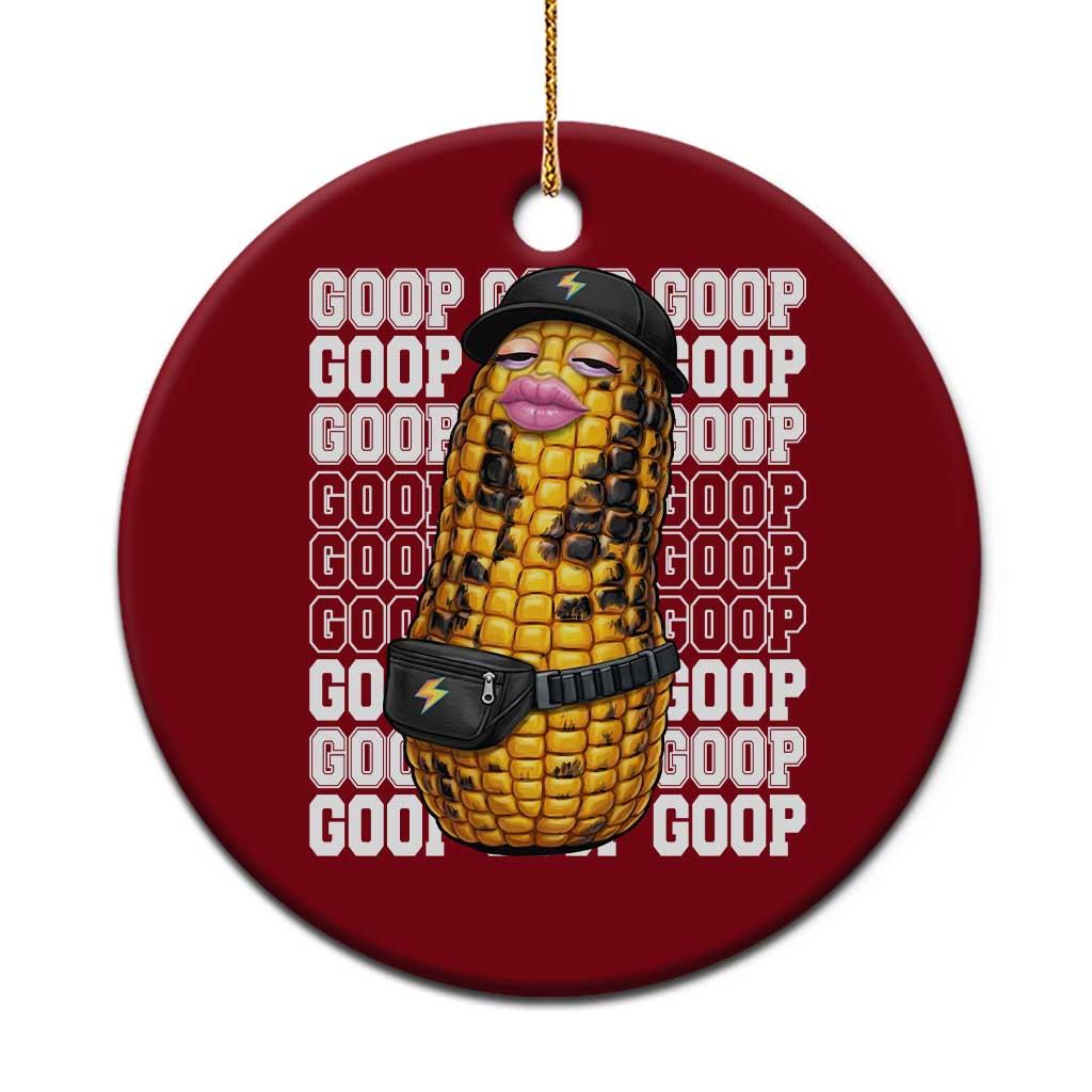 Funny Burnt Peanut Goop Ceramic Ornament Burnt Corn Meme Viral Humor