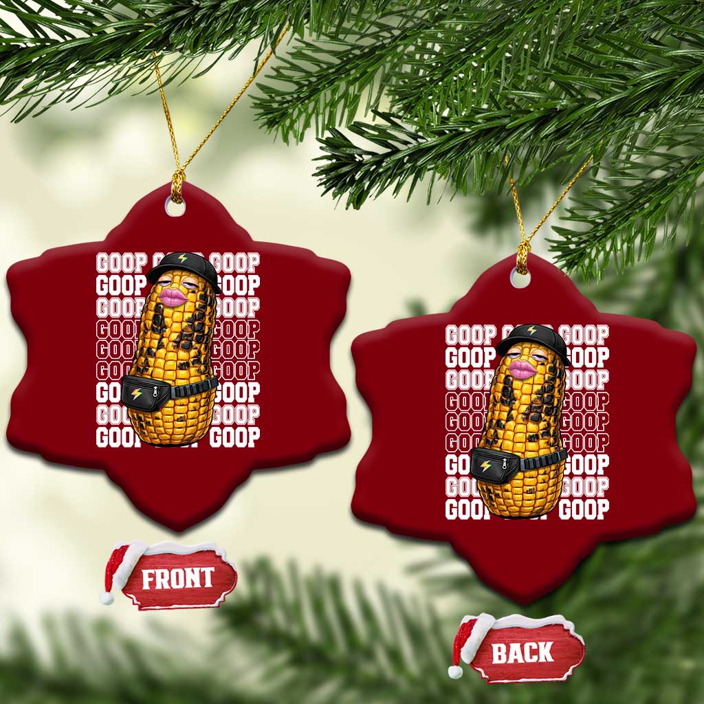 Funny Burnt Peanut Goop Ceramic Ornament Burnt Corn Meme Viral Humor