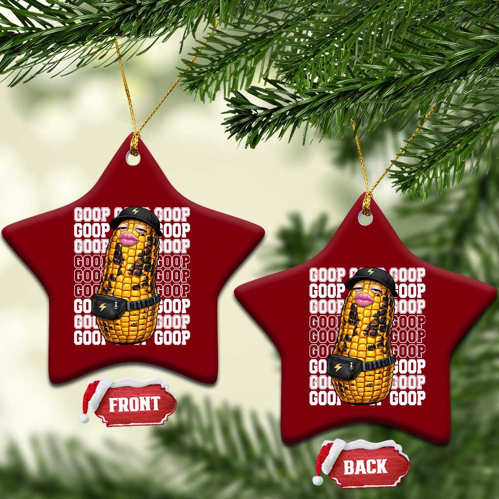 Funny Burnt Peanut Goop Ceramic Ornament Burnt Corn Meme Viral Humor