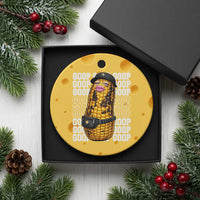 Funny Burnt Peanut Goop Ceramic Ornament Burnt Corn Meme Viral Humor