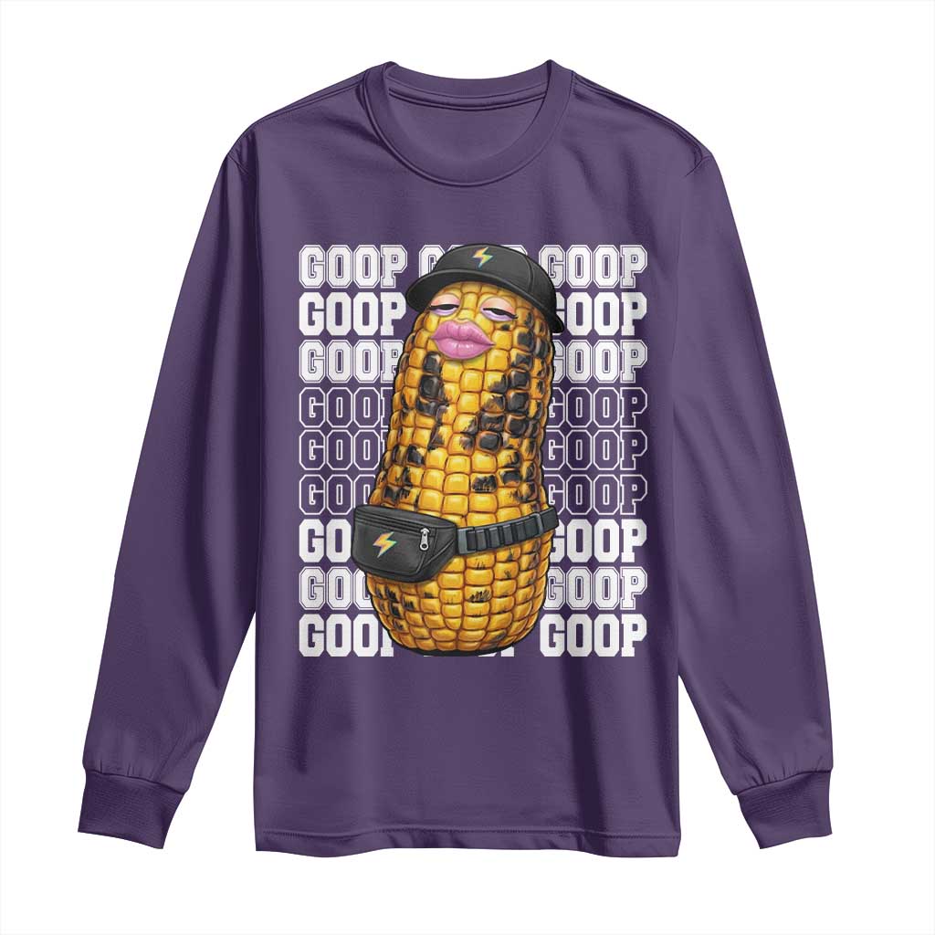 Funny Burnt Peanut Goop Long Sleeve Shirt Burnt Corn Meme Viral Humor