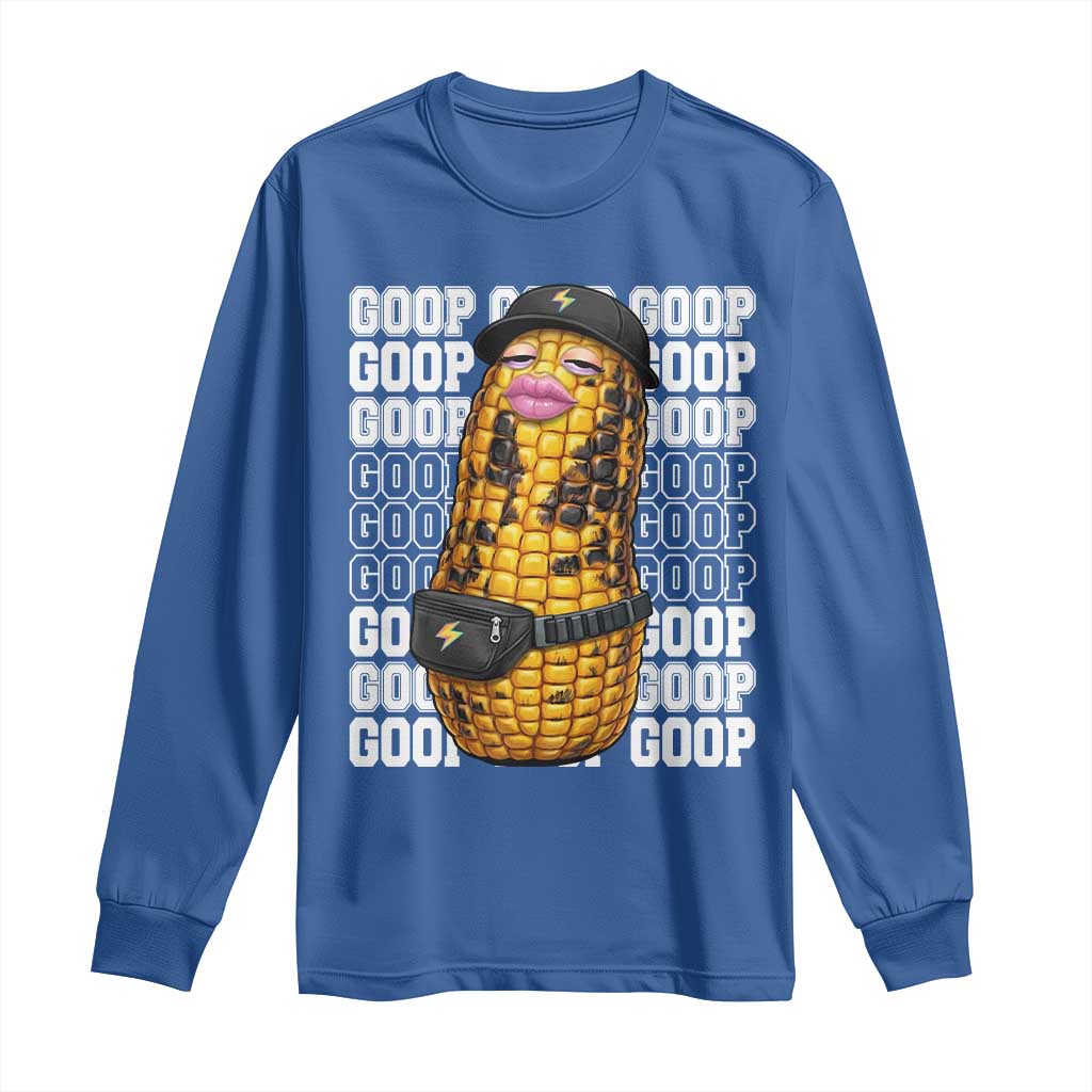 Funny Burnt Peanut Goop Long Sleeve Shirt Burnt Corn Meme Viral Humor