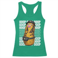 Funny Burnt Peanut Goop Racerback Tank Top Burnt Corn Meme Viral Humor