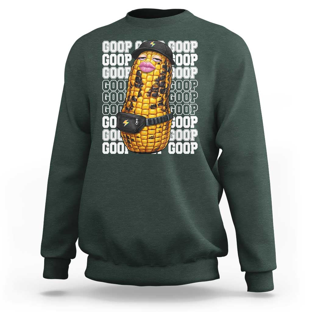 Funny Burnt Peanut Goop Sweatshirt Burnt Corn Meme Viral Humor