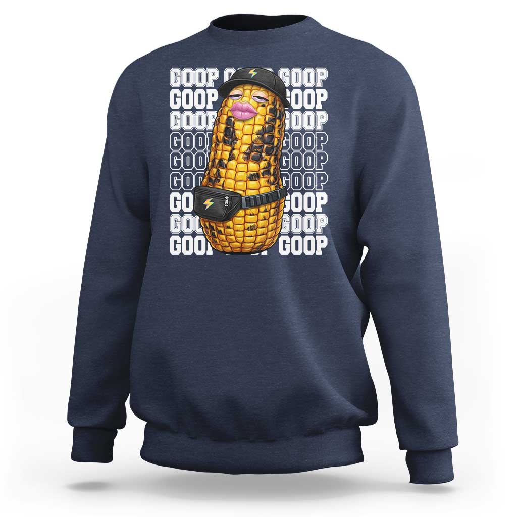 Funny Burnt Peanut Goop Sweatshirt Burnt Corn Meme Viral Humor