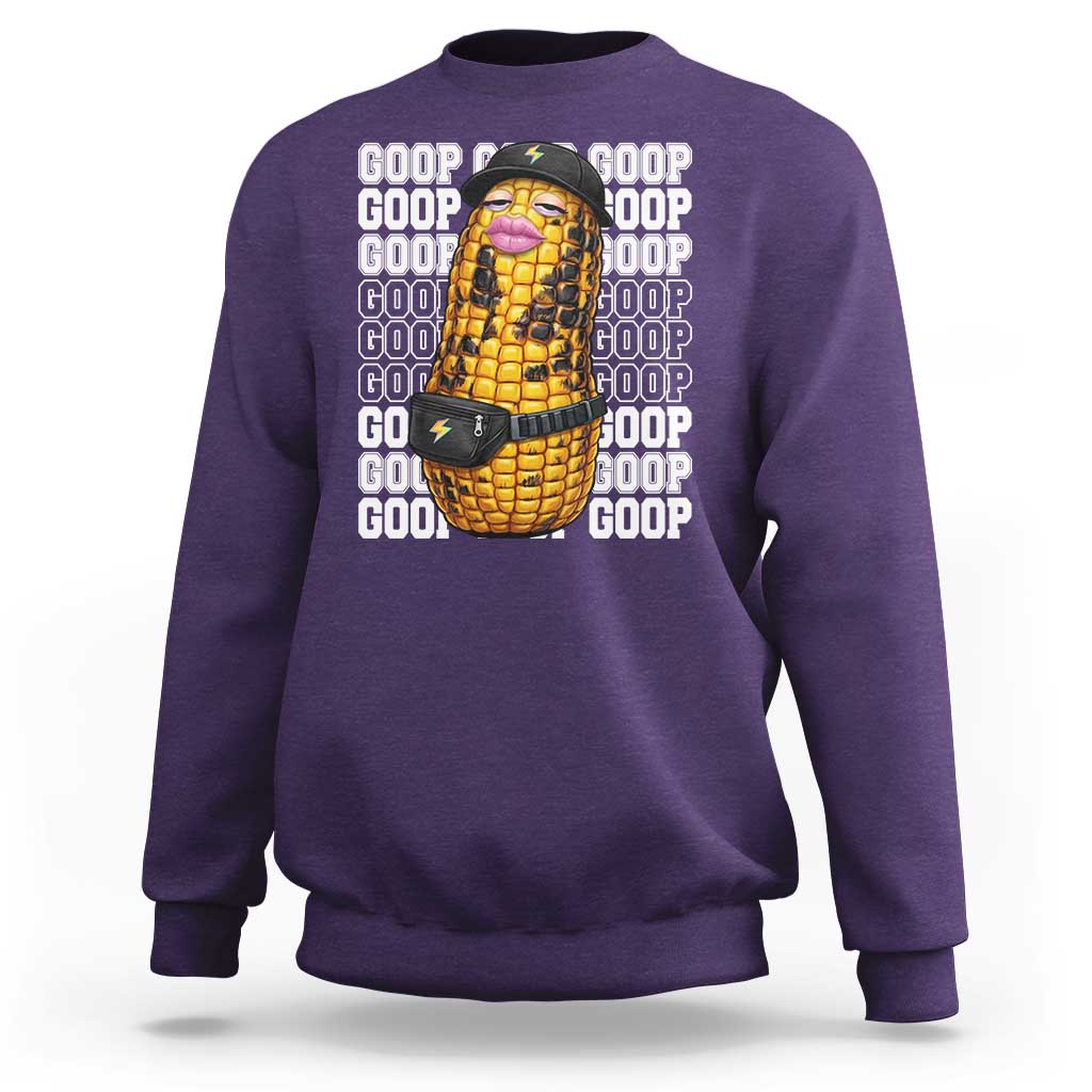 Funny Burnt Peanut Goop Sweatshirt Burnt Corn Meme Viral Humor