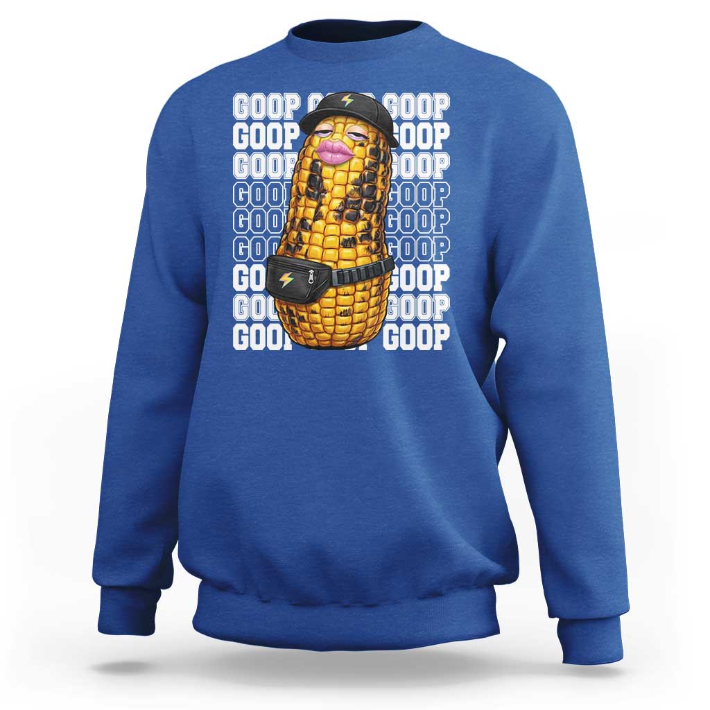 Funny Burnt Peanut Goop Sweatshirt Burnt Corn Meme Viral Humor