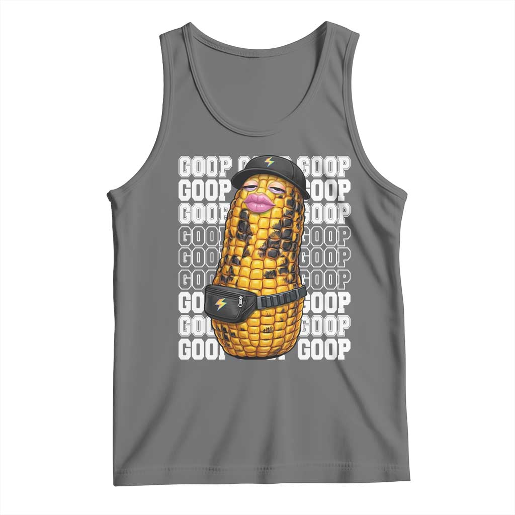 Funny Burnt Peanut Goop Tank Top Burnt Corn Meme Viral Humor