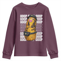 Funny Burnt Peanut Goop Youth Sweatshirt Burnt Corn Meme Viral Humor