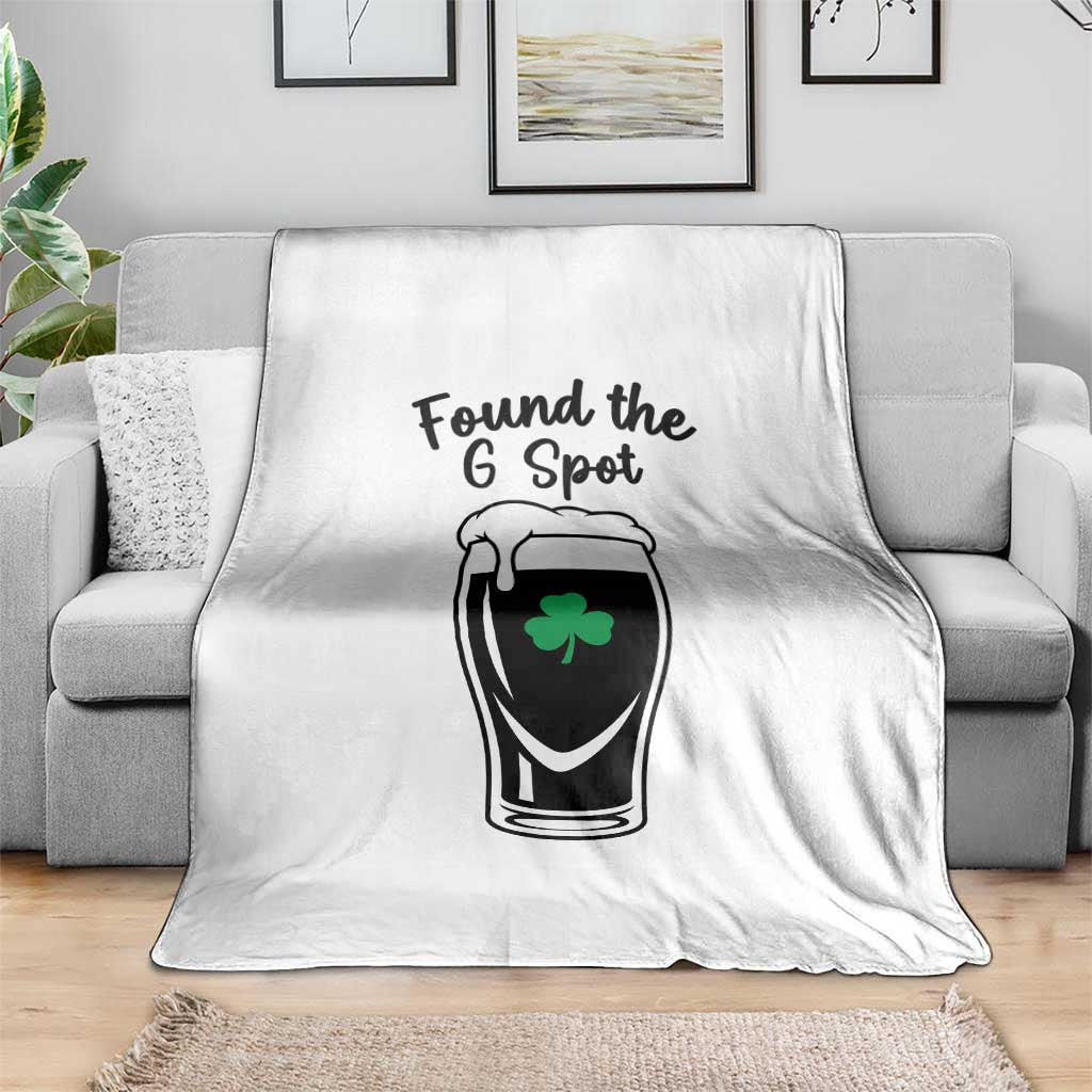 Funny St Patrick’s Day Beer Throw Blanket Found The G Spot