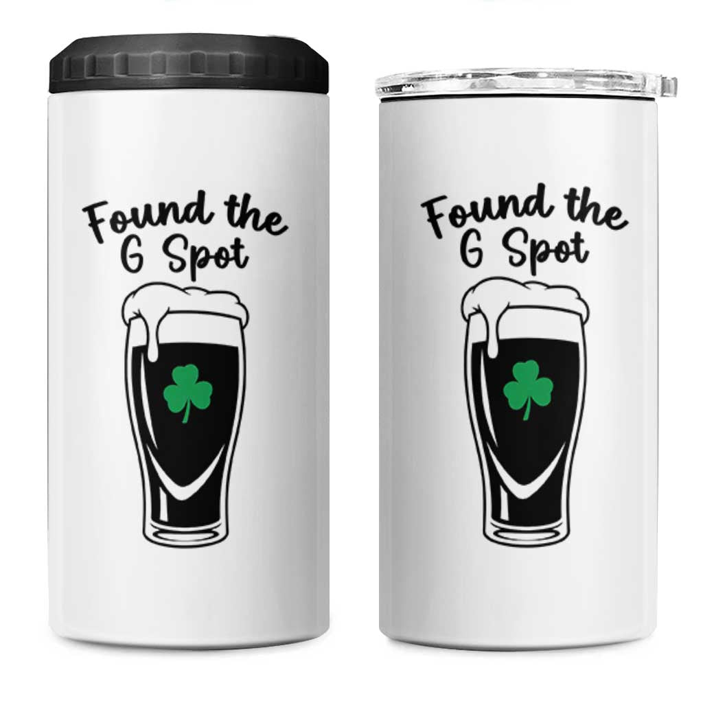 Funny St Patrick’s Day Beer 4 in 1 Can Cooler Tumbler Found The G Spot