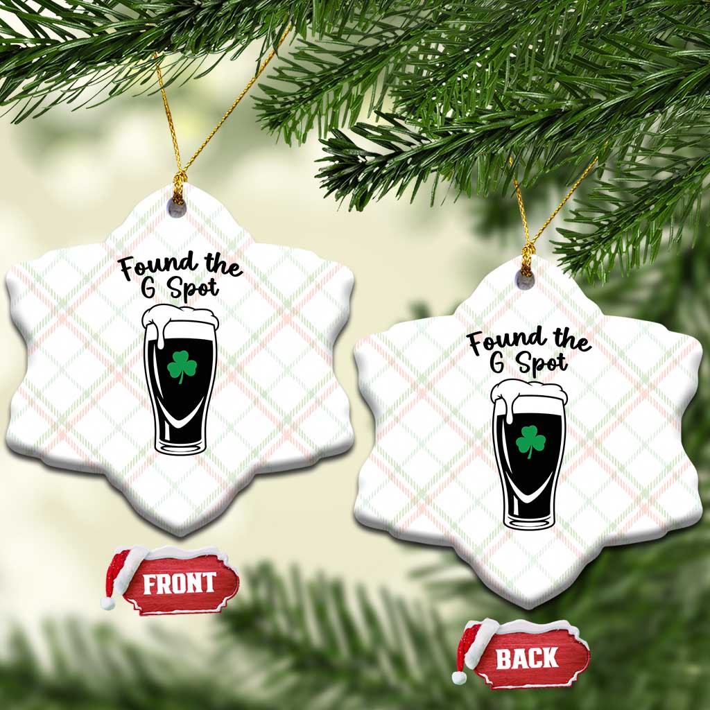 Funny St Patrick’s Day Beer Ceramic Ornament Found The G Spot