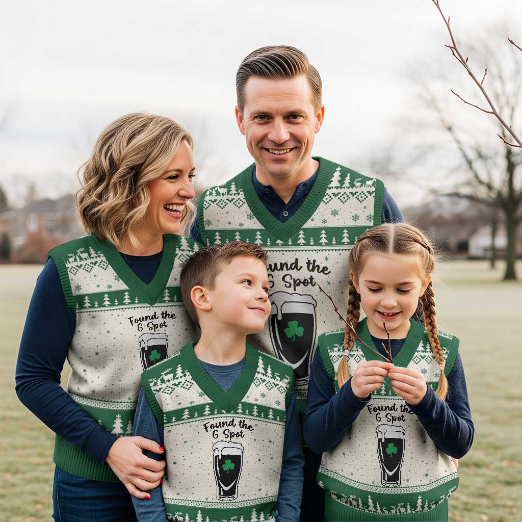 Funny St Patrick’s Day Beer V-Neck Knit Sweater Vest Found The G Spot