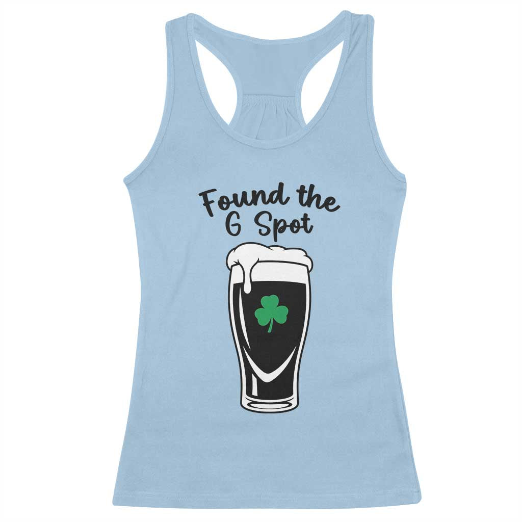 Funny St Patrick’s Day Beer Racerback Tank Top Found The G Spot