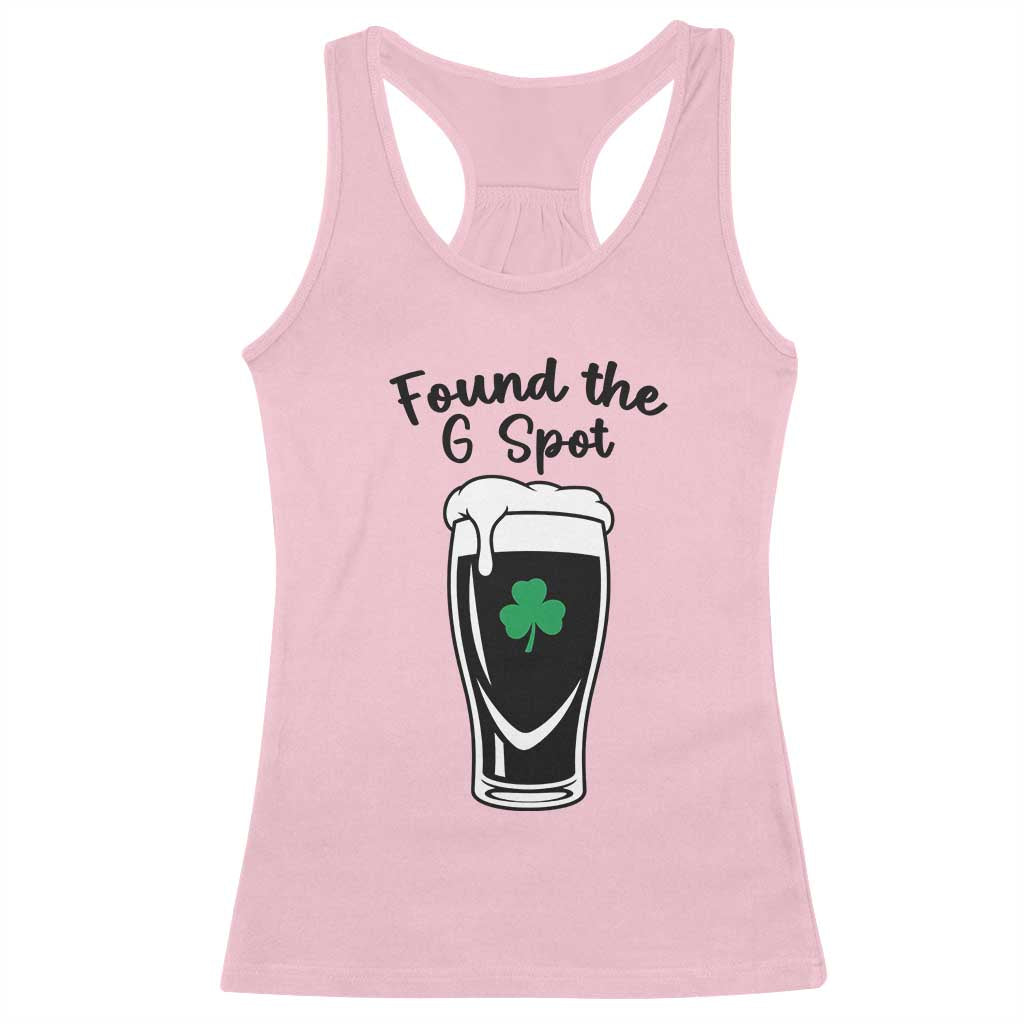 Funny St Patrick’s Day Beer Racerback Tank Top Found The G Spot