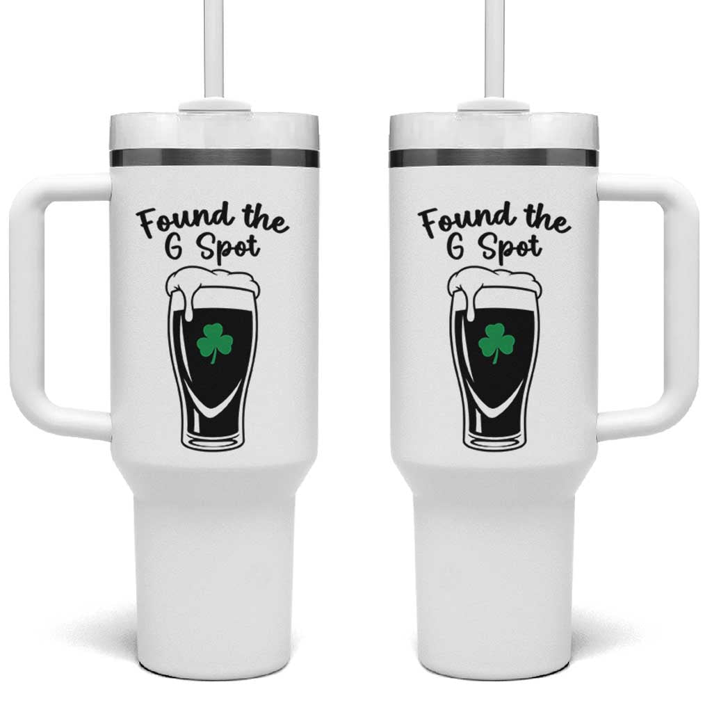 Funny St Patrick’s Day Beer Tumbler With Handle Found The G Spot