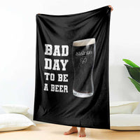 Irish Shamrock Beer Throw Blanket Bad Day To Be A Beer