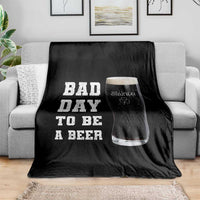Irish Shamrock Beer Throw Blanket Bad Day To Be A Beer