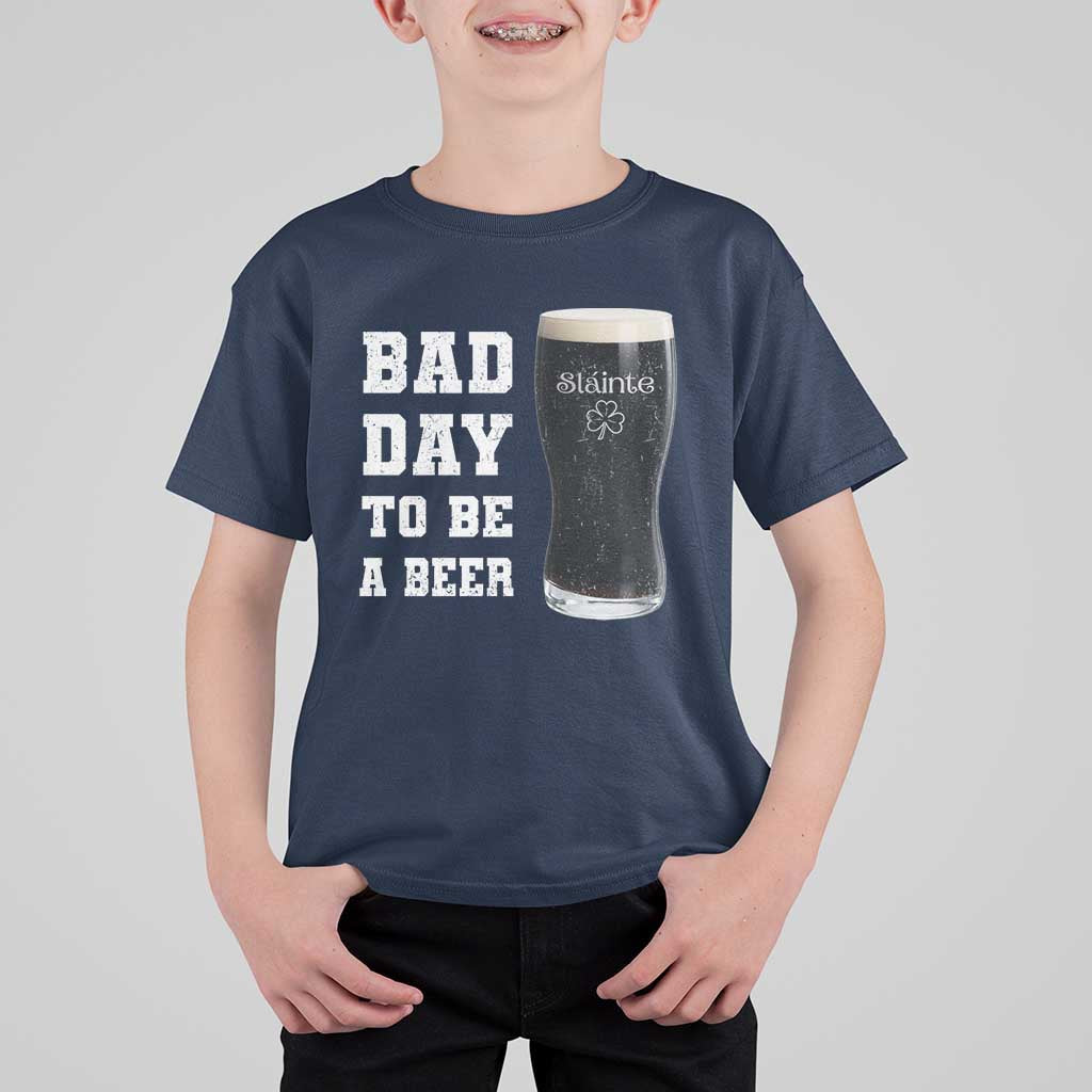 Irish Shamrock Beer T Shirt For Kid Bad Day To Be A Beer