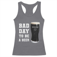 Irish Shamrock Beer Racerback Tank Top Bad Day To Be A Beer